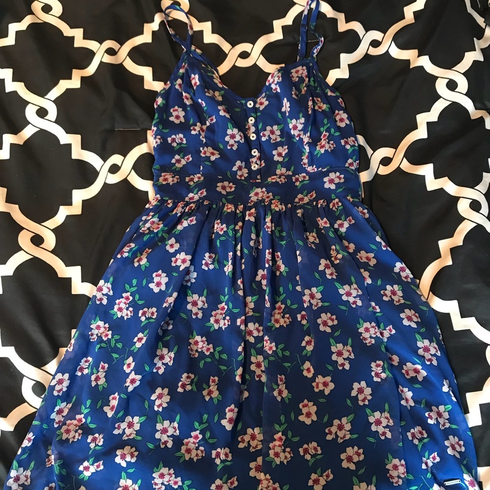 Cobalt blue flower dress